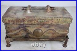 Antique Early 1900's Ancient Look Stoneware Pottery Box Chest Stand Sewer Tile