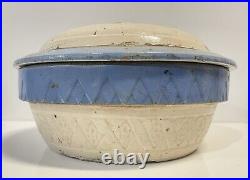 Antique Electric Scientific Salt Glaze Stoneware Crock Bowl With Lid