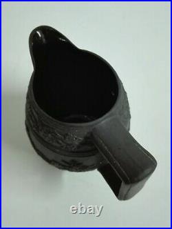 Antique English Black Basalt Porcelain Pitcher