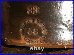 Antique English Brown Stoneware Jug Circa 1900 Marking New Label 9 in Pour Spout