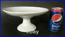 Antique English PRATT SIMPSON White Ironstone Pottery 9 Pedestal Footed Compote