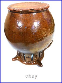 Antique English Stoneware PUZZLE Jug Mug Pottery REPAIRED