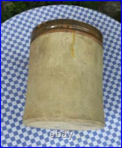 Antique FRENCH Conserving Pot CONFIT POTTERY Jar Stoneware Crock Storage 9