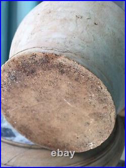 Antique FRENCH Gargoulette POTTERY Water Jar Stoneware CONFIT Pot Ochre Yellow