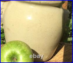 Antique FRENCH Pot CONFIT POTTERY Jar Cream Stoneware Crock Earthenware 7