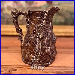 Antique Faux Bois English 18th c. Earthenware Scrodled Agate Ware Pitcher No 14