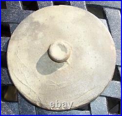 Antique Fine Maccoboy Snuff Jar Stoneware Crock Stencil Gray PA US Pennsylvania