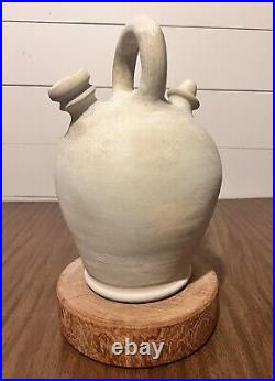Antique French Gargoulette Stoneware Pottery Water Jug Unglazed Late19th Century
