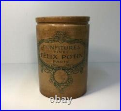 Antique French Jam Pot Stoneware 1920's