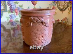 Antique French Salt Glazed Stoneware Pottery Container from Nice, France
