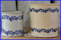 Antique French stoneware pots flour and coffee