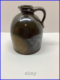 Antique Geddes NY stoneware pottery jug primitive 10.5T