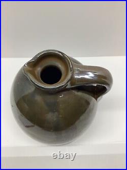 Antique Geddes NY stoneware pottery jug primitive 10.5T