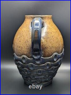 Antique German Stoneware Salt Glaze Pitcher Art Ceramic #3029