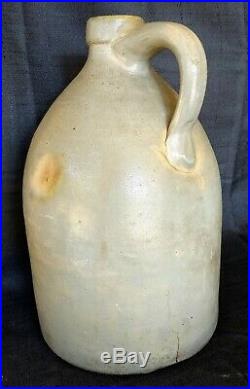 Antique & HTF A. B. Wheeler, Boston MA Saltglaze Stoneware Pottery 2 Gal Jug