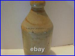 Antique H. J. & G. S. Grumman Stoneware Bottle