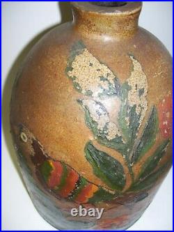 Antique Hand-Painted Stoneware Jug