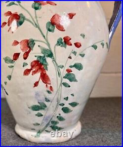 Antique Hand-Painted Stoneware Pottery Pitcher (The Packwood House Museum)