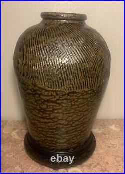 Antique Handmade Earthenware Glazed Stoneware Pottery Jar Pot 13 China/Japan