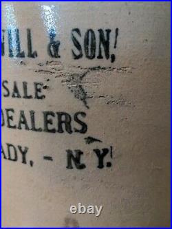 Antique Harris Marwill & Son Schenectady New York Advertising Stoneware Jug