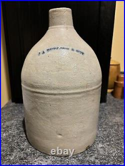 Antique J. A. Budlong & Son Stoneware Jug