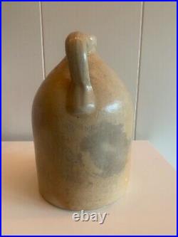 Antique J&E Norton Bennington 1 gal stoneware jug cobalt floral & eye decor