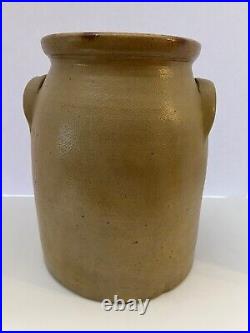 Antique John Burger Rochester Stoneware Preserve Jar Cobalt Blue Crock