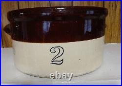 Antique Joseph Middleby, Boston, Massachusetts Stoneware 3 Gallon Butter Crock