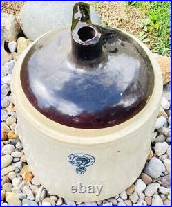 Antique Kentucky Whiskey Jug Louisville Pottery Indian Head 5 Gallon Stoneware