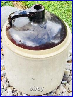 Antique Kentucky Whiskey Jug Louisville Pottery Indian Head 5 Gallon Stoneware
