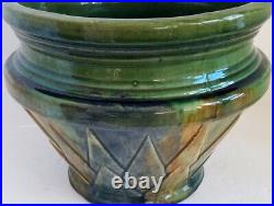 Antique LARGE Nelson McCoy Sanitary & Stoneware Co. Blended Glazed Jardiniere