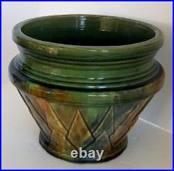 Antique LARGE Nelson McCoy Sanitary & Stoneware Co. Blended Glazed Jardiniere