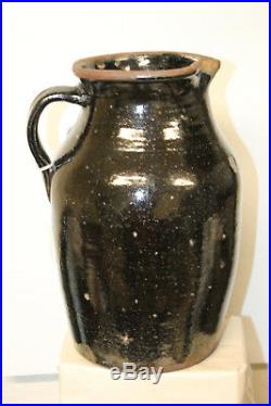 Antique Large 2 Gallon Southern Pottery Pitcher Stoneware 13'