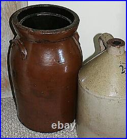 Antique Large Stoneware Alkaline Glazed Storage Jar
