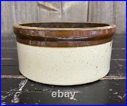 Antique Late 1800s 1/2 Gal E Swasey & Co Portland ME Stoneware Pie Dish