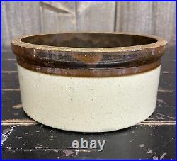 Antique Late 1800s 1/2 Gal E Swasey & Co Portland ME Stoneware Pie Dish