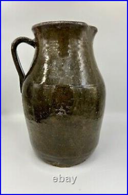 Antique Late 19thC Southern Stoneware Milk Pitcher South Carolina/Georgia