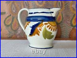 Antique Leedsware Pearlware Decorative Handmade Stoneware Pottery Creamer