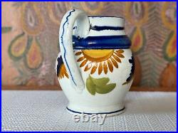 Antique Leedsware Pearlware Decorative Handmade Stoneware Pottery Creamer