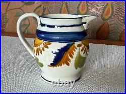 Antique Leedsware Pearlware Decorative Handmade Stoneware Pottery Creamer