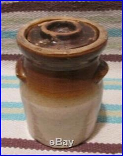 Antique McDade Pottery Texas Stoneware Miniature Churn Salesman Sample 4 Crock