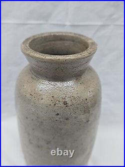 Antique Mid 19th Century American Stoneware Oyster Crock Jar