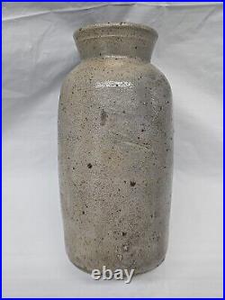 Antique Mid 19th Century American Stoneware Oyster Crock Jar