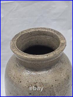 Antique Mid 19th Century American Stoneware Oyster Crock Jar