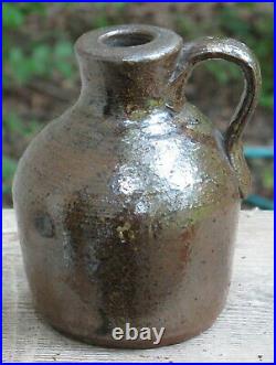 Antique Miniature Pottery Jug Southern Alkaline Glaze Mini