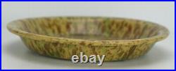 Antique Morton Pottery Yellow Ware Woodland Glaze Splatter Pie Plate 9 7/8