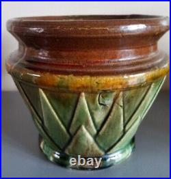 Antique Nelson McCoy Sanitary & Stoneware Co. Multi-Colored Blended Jardiniere