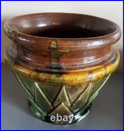 Antique Nelson McCoy Sanitary & Stoneware Co. Multi-Colored Blended Jardiniere