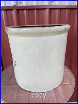 Antique New Brighton 2 Gallon Stoneware Salt Glaze Crock EP Co PA Pennsylvania
