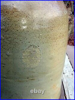 Antique Ohio 5 Gallon #5 Stoneware Pottery Jug Brown & Tan Transitional Glaze